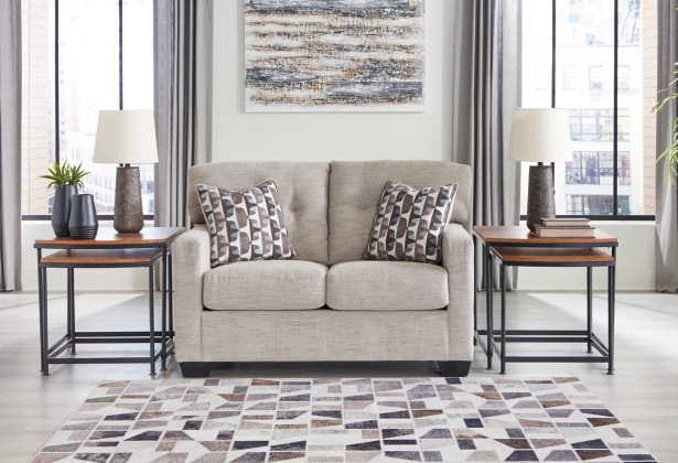 Mahoney Grey Love Seat