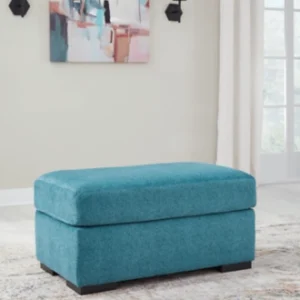 Keerwick Teal Ottoman
