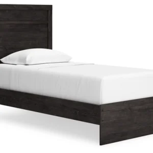 Belachime Charcoal Twin Panel Bed