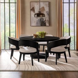 Leandro Round 7 Piece Dinette Set