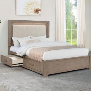 Kenora California King LED Storage Bed